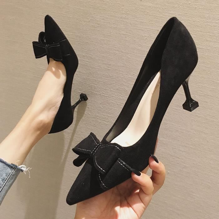 Escarpin noir talon 7 cm sales