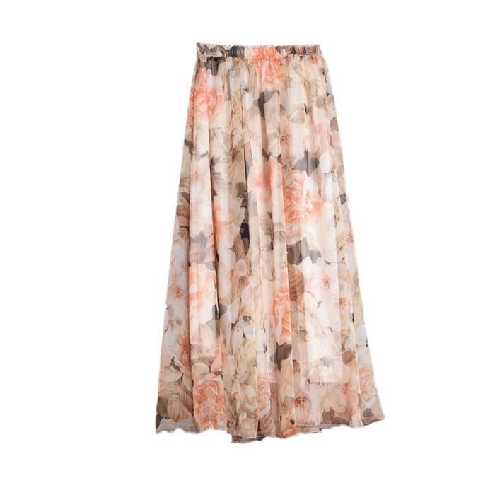 Jupe Vintage En Coton à Imprimé Floral, Taille 10, élastiquée - Fait Main, Très Bon état Pour Un Look Rétro