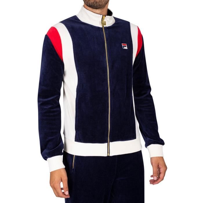 Veste de survetement en velours Floyd Fila pour homme Bleu Bleu Cdiscount Pret a Porter