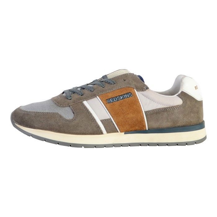 Redskins Basket Cuir Redskins Affairan - Gris/Cognac