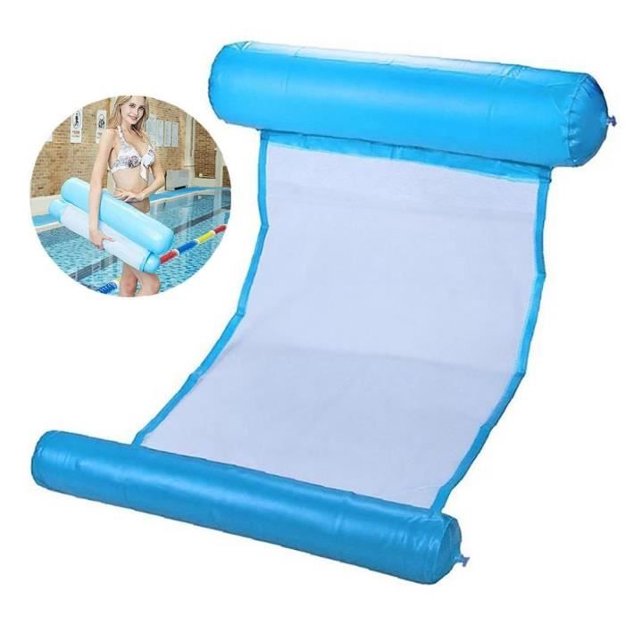 Matelas Gonflable Piscine, Gonflable Tanning Pool Flotteur de Piscine, Piscine Gonflable Hamac, Matelas Gonflable Eau Adulte 200 × 124 cm pour Fêtes