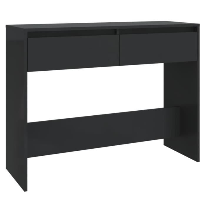 Table console OVONNI Noir 100x35x76,5 cm - Style Contemporain - Design - Meuble d’entrée