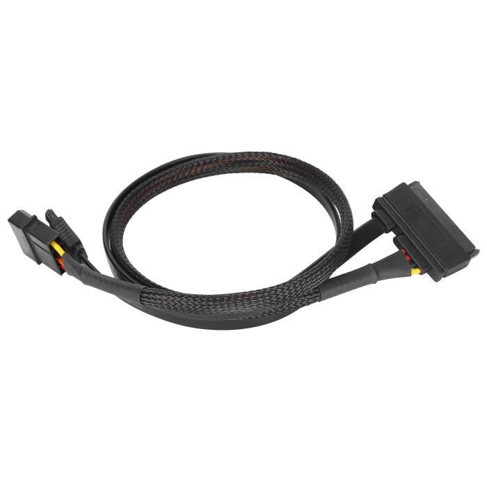 Câble D'Extension SATA 22 Broches Mâle Vers Femelle 30 Cm - Alimentation Et Données SATA III Câble D'Extension SATA 22 Broches Mâle Vers Femelle 30 Cm - Alimentation Et Données SATA III