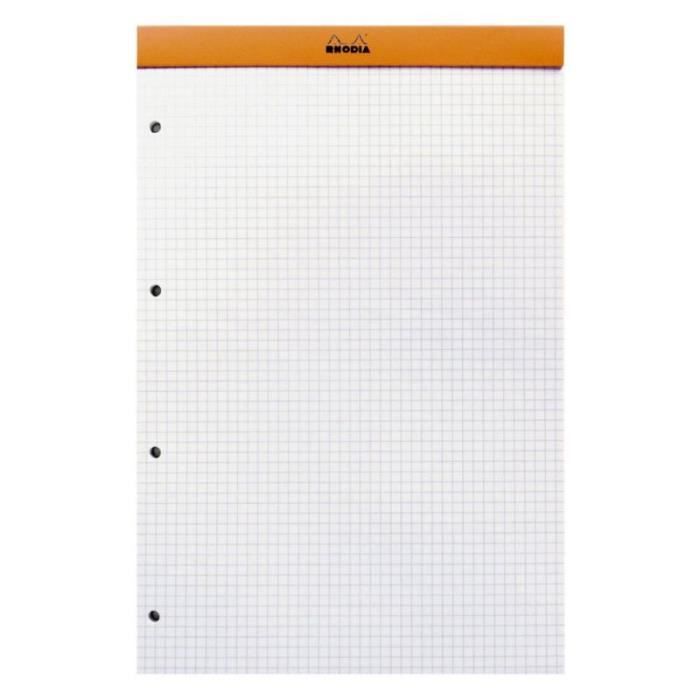 Rhodia Bloc-notes agrafé - Format A4 détaché (80 g/m2) - 80 pages