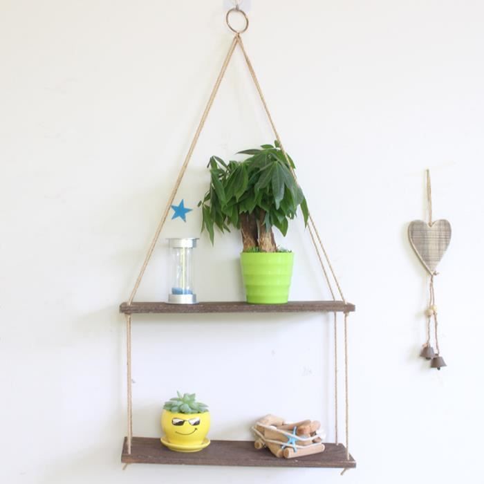 Mur Balancoire Etageres De Rangement En Bois Etagere Suspendue