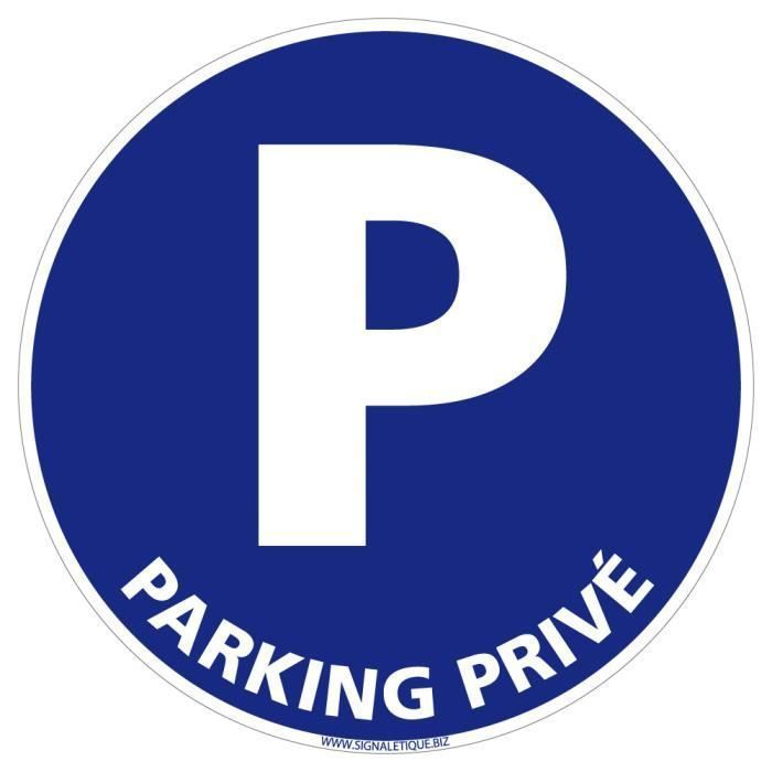 Panneau pvc interdiction de stationner chemin privé - Autosignalétique