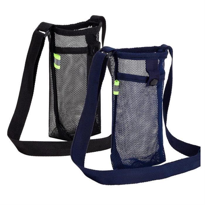 Lot De 2 Porte-bouteilles En Maille Avec Bandoulière Réglable