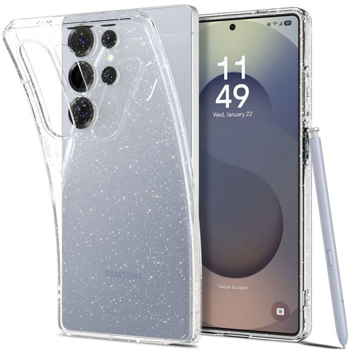 Coque - SPIGEN - Liquid Crystal Glitter - Transparent - Paillettes - Protection impacts