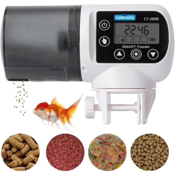 Aquarium Distributeur Automatique pour Poisson, 200ml Réglable  Multifonctionnel Mangeoire Automatique avec Ecran LCD pour Les100 -  Cdiscount