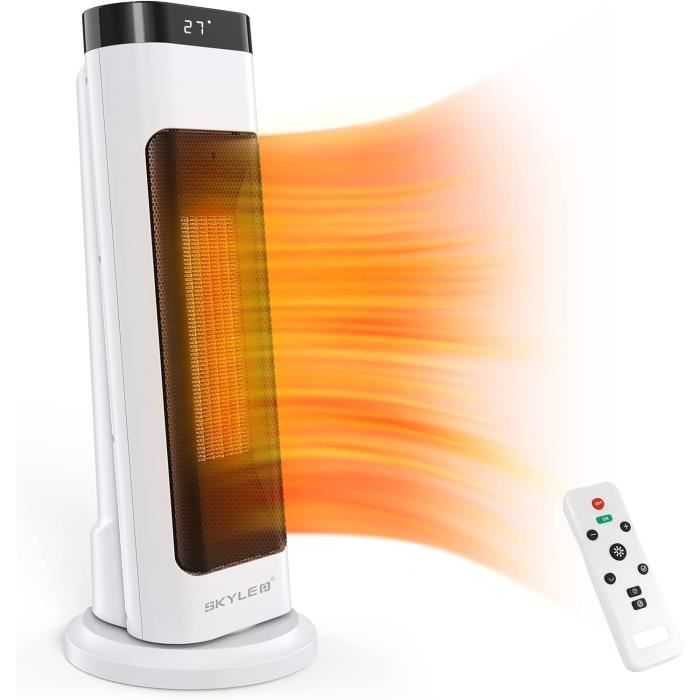 Chauffage radiant électrique vertical avec télécommande 4000W TITAN RADIO - STAR PROGETTI