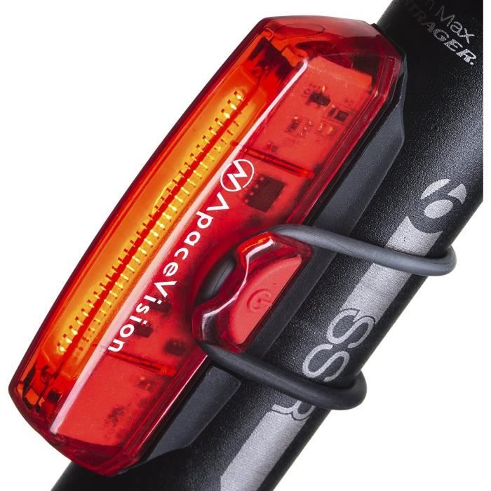 Apace Vision Lampe Arrière Vélo USB Rechargeable - LED Ultra Lumineuse Rouge Pour Sécurité