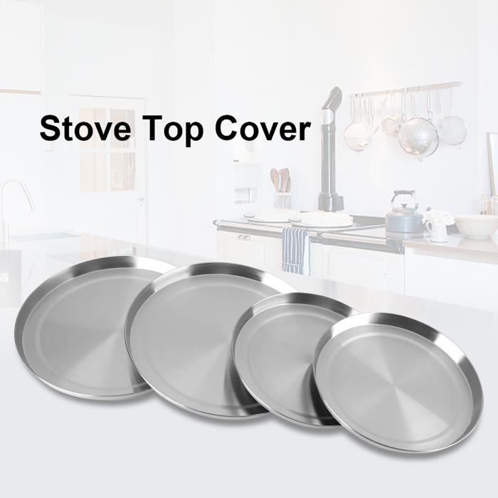 Lot De 4 Couvercles De Brûleur En Acier Inoxydable - Protection Anti-rouille, Polissage Miroir - Pour Cuisinière électrique