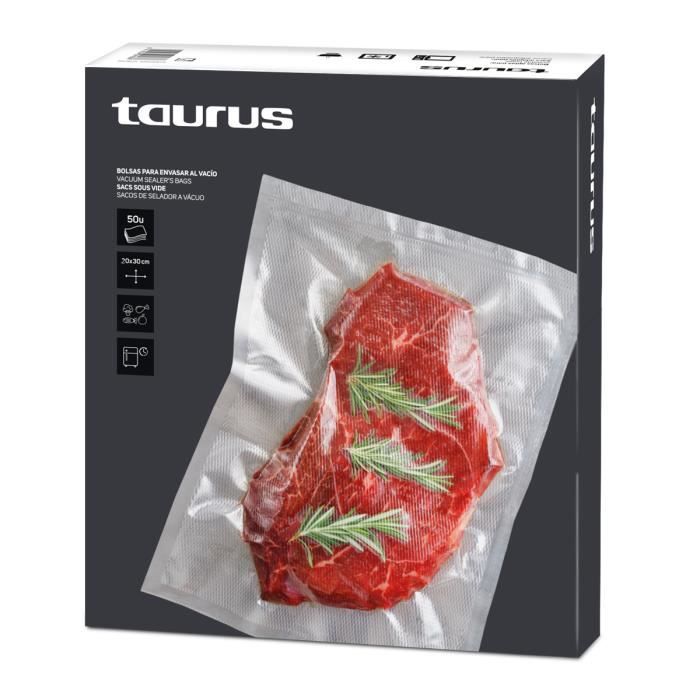 Machine sous vide Taurus Sacs d'emballage 20x30cm pack de 50 sacs