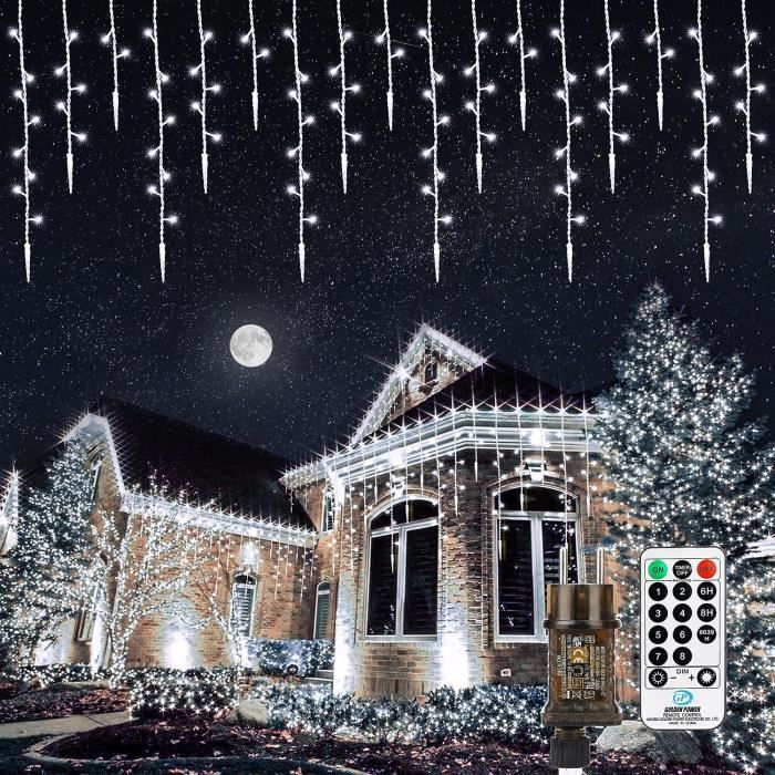 Guirlande Rideau Lumineux Noël, 9M 360 Led Lumières De Noël Extérieur