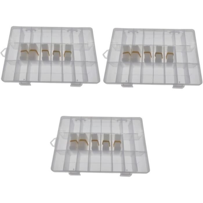 Rangement de fil à broder, bobines de fil blanc laiteux durables