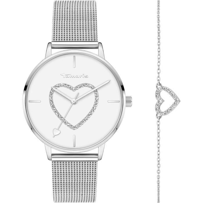 Montre Analogique Tissot everytime bracelet en acier argenté