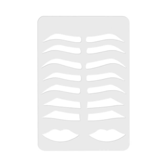 Lot De 3 Pochoirs à Sourcils Réutilisables - Gabarits Maquillage Yeux - Effet Naturel