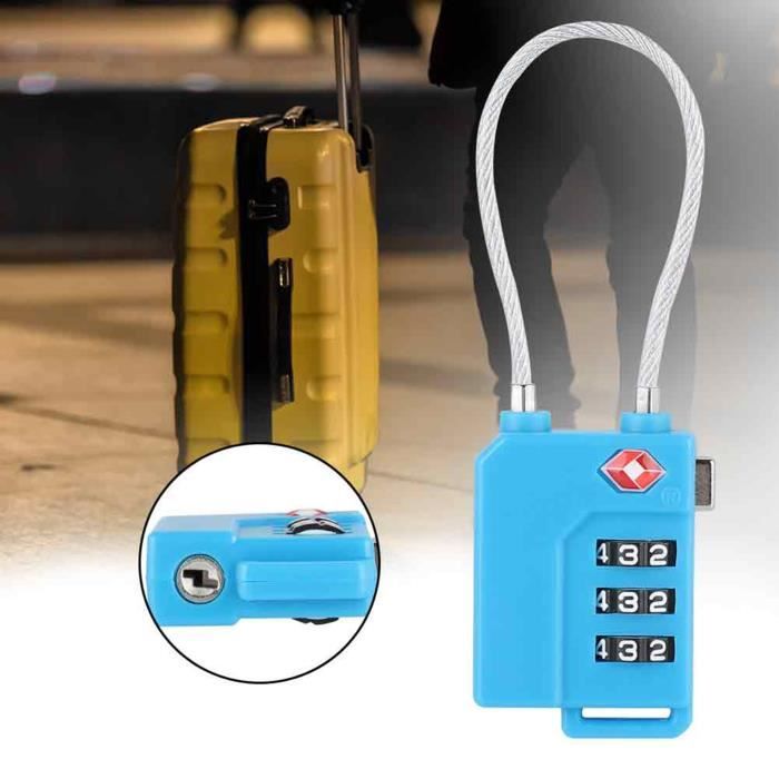 Cadenas Code Rose ZHEGE Cadenas Approuvé Par La TSA, Serrure à Combinaison à 4 Chiffres Réinitialisable Pour Sac à Dos, Mallette, Tente, Petit Cadenas De Casier De Gym (noir Cadenas Valise Tsa