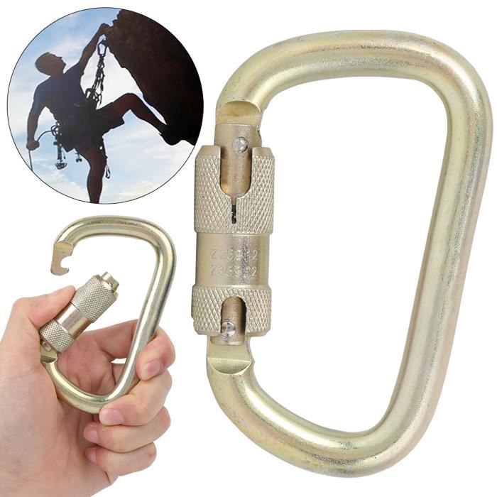 Crochet Sécurité Sac à Dos Mousqueton Aluminium SoftcuteLee - Verrouillage Sécurité - Pour Sac à Dos, Camping, Randonnée Accessoire Extérieur