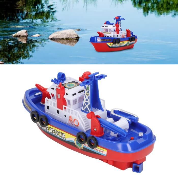 Ruhnjyg Bateau De Croisière Électrique 49 Cm – LED, Sifflet, Roues Universelles, Modèle Simulé, Piles AA, Dès 3 Ans