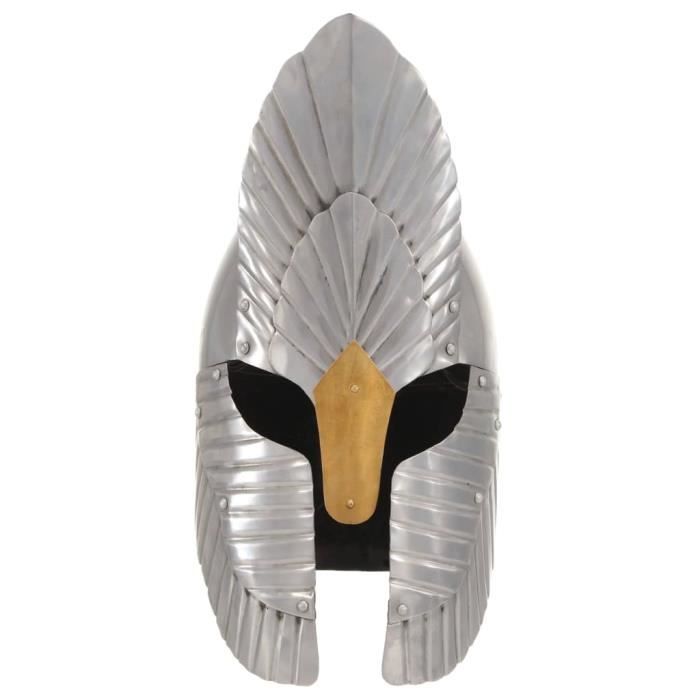 BestSaller 1421 Casque de chevalier pour enfant avec visière rabattable lys bourbon templier et chevalier en plastique Argenté/doré BestSaller 1421 Casque de chevalier pour enfant avec visière rabattable lys bourbon templier et chevalier en plastique Argenté/doré