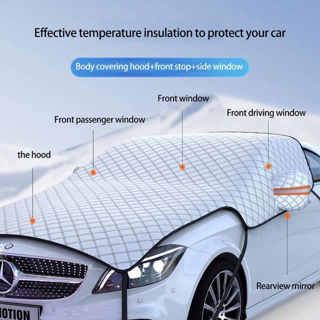 Housse De Protection Pare-Brise T5 600D Oxford Épaisse - Anti-Gel Et Anti-Poussière Pour VW Transporter T5 Camping-Car