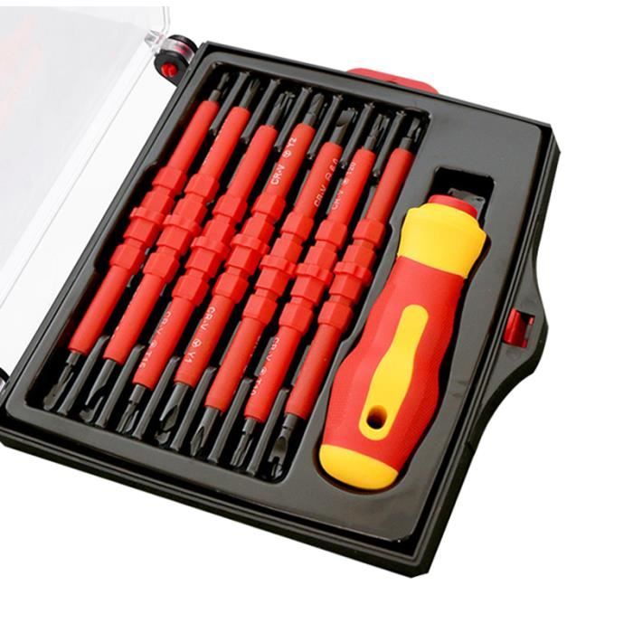 Kit Tournevis Transversal Isolé Magnétique Pour électricien - 1000V, Générique, Neuf