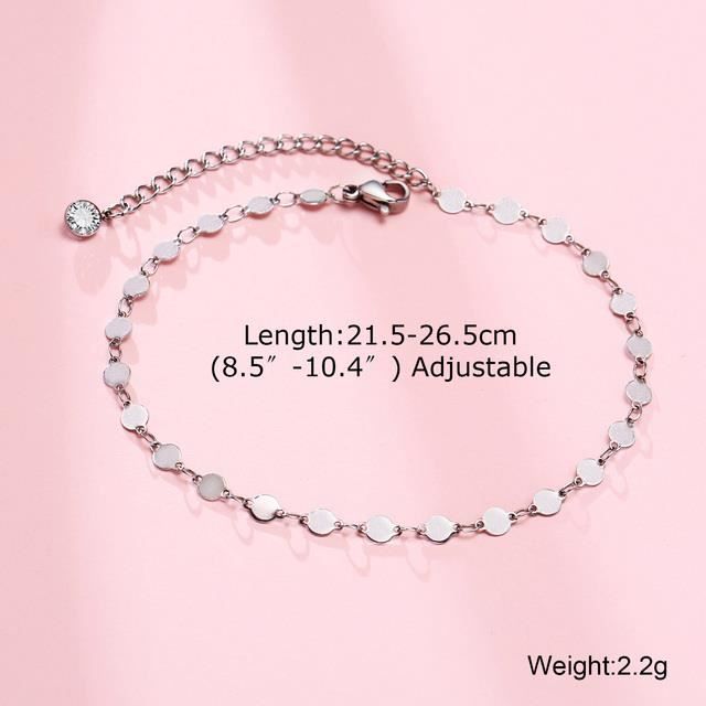 Bracelet De Cheville Réglable Pour Femme - Conque Dorée En Alliage - Taille Unique 25 Cm - Bijou Détail Unique - 11