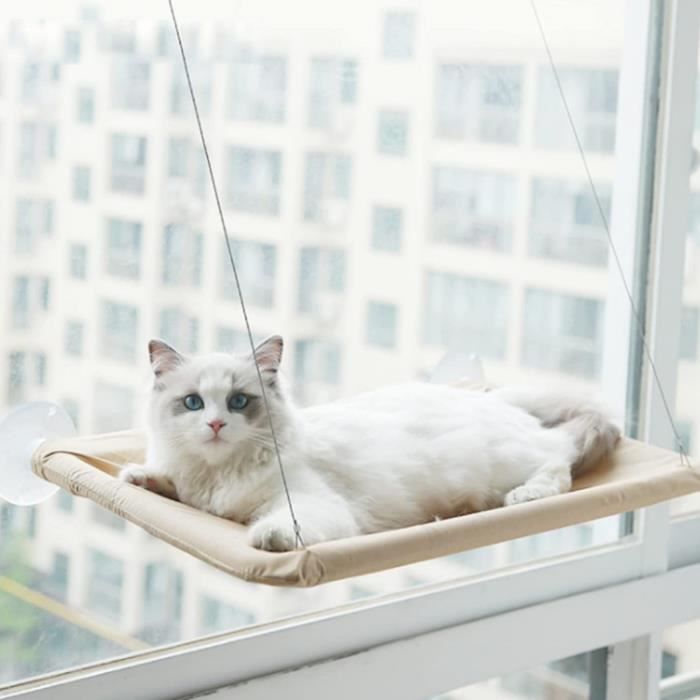 Meilleurs prix pour Hamac de fenêtre pour chat - Ventouse animaux de compagnie suspendus lit - Blanc - Intérieur