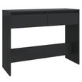 Table console OVONNI Noir 100x35x76,5 cm - Style Contemporain - Design - Meuble d’entrée-1
