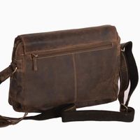 Sac à Bandoulière Vintage Greenburry – Cuir Marron, Rabattable, Neuf Avec étiquettes