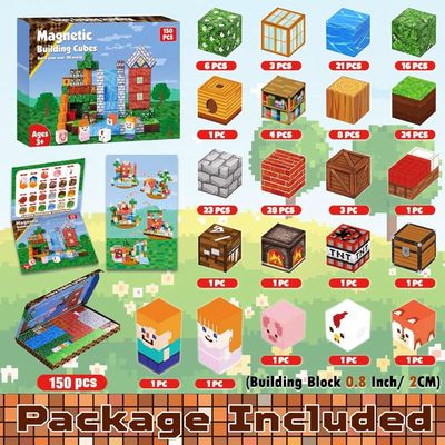 Billie & Bo Jeu De Construction Magnétique 150 Pièces - Lava Kingdom - Jouet Éducatif 3-9 Ans