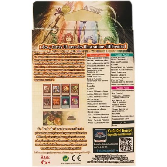 deck de structure yugioh francais les charmeuses spirituelles cdiscount jeux jouets