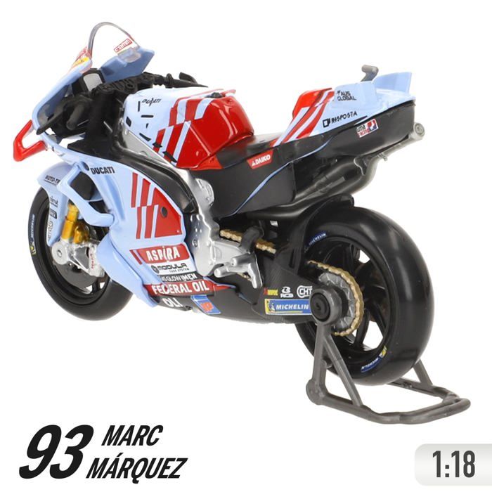 Moto Playmobil Maquette Moto Maisto 1/18 - Gresini Ducati SF 2024 #93 Marc Márquez - Métal, Détails Réalistes - Modèle Réduit De Collection