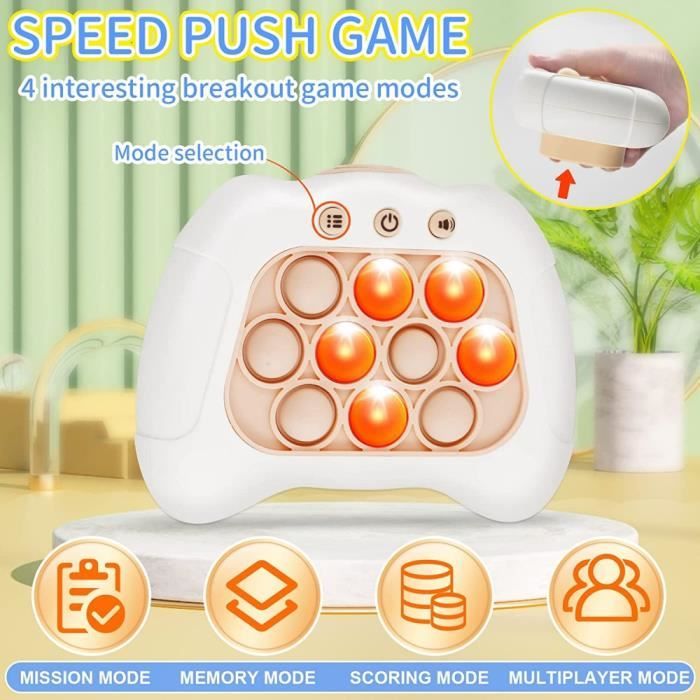 Pop It Game Machine,Pop It Electronique,Quick Push Bubbles Game,Console de  Jeu Quick Push Bubbles,Jeu Pop Portable (Pop - Blanc) - Cdiscount Jeux -  Jouets