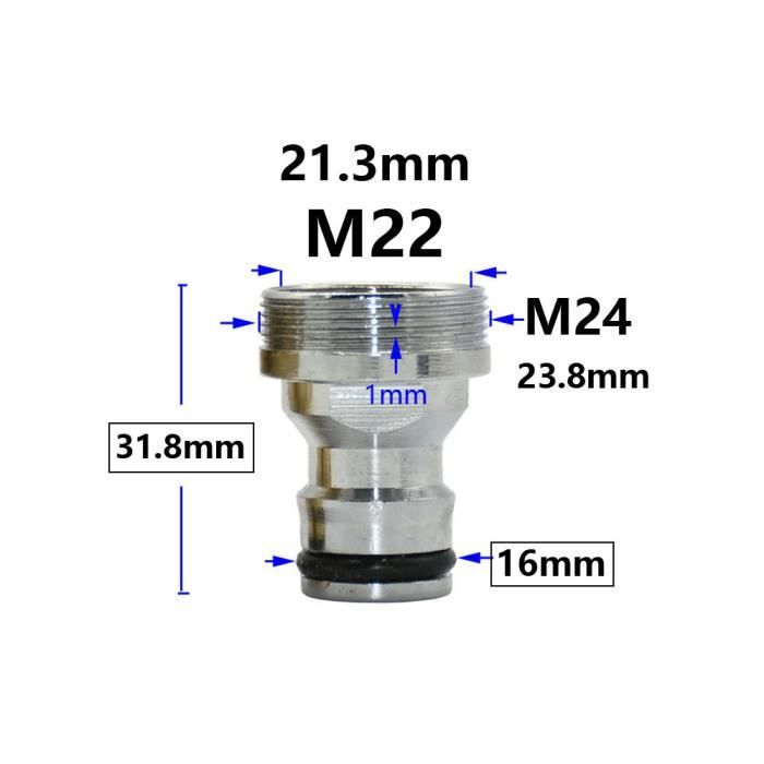 Kit couplage cuve - Raccord Té Ø32 mm + Robinet laiton chromé 15 mm + Nez  20/27