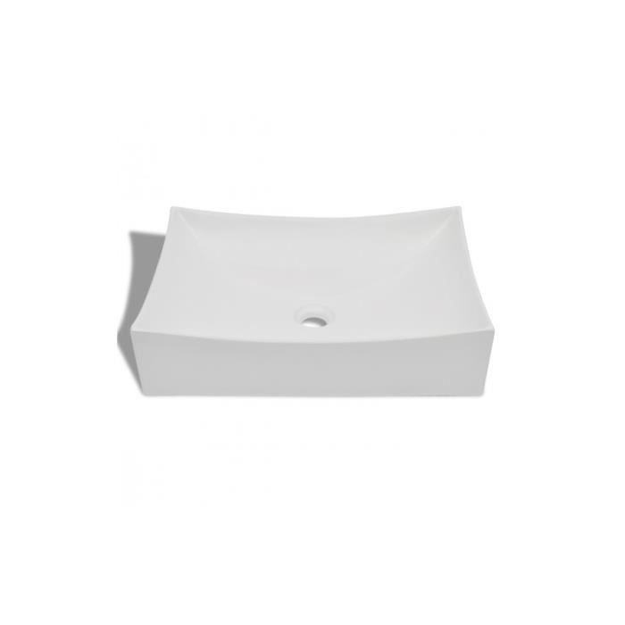 Vasque lavabo à poser céramique blanche salle de bain lavabo 2902003 ...