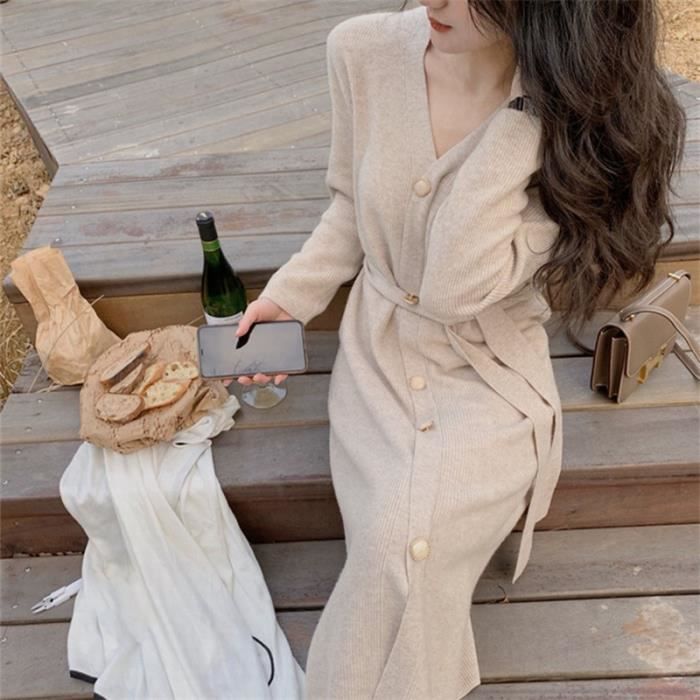 Robe pull sales long femme