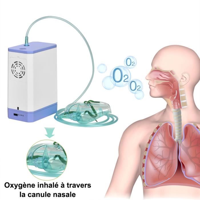 ESTINK Concentrateur d'oxygène portable Concentrateur d'oxygène de machine  portative de générateur d'oxygène de ménage de 3L - Cdiscount Bricolage