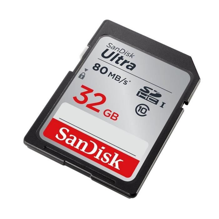 Carte mémoire SANDISK SDHC Ultra 32GB- 80MB/s Cdiscount