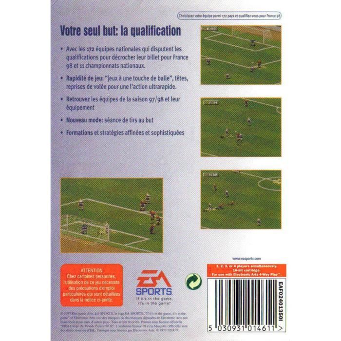 FIFA 98 Sur MegaDrive – PAL, Complet, Très Bon état