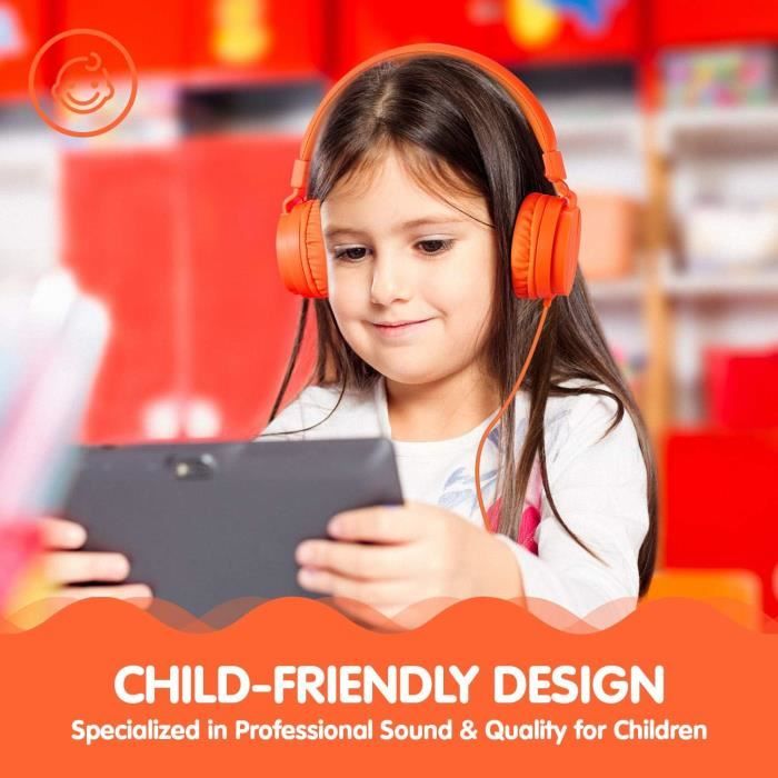 ONTA®Pliable on Ear Casque Audio Enfant,Réglable Léger Écouteurs
