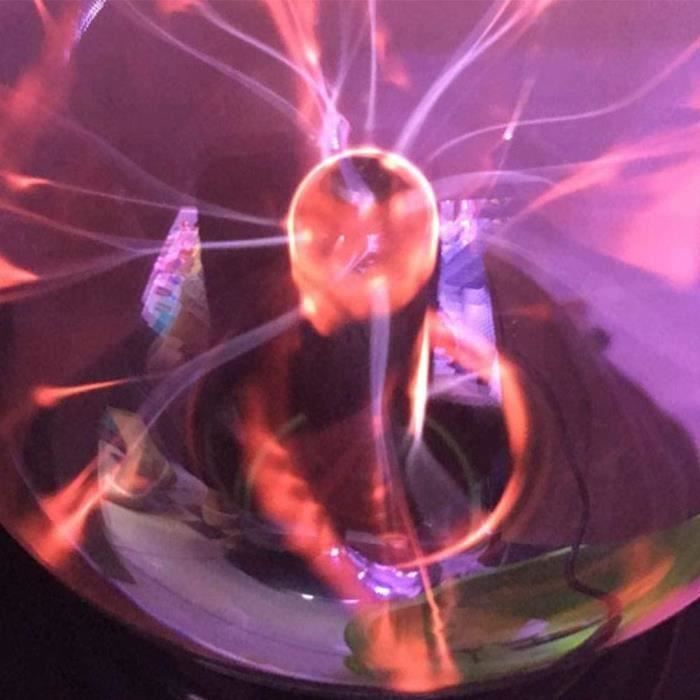 CA13387-Lampe Boule Plasma Magique Eclairs3'' Dia Lampe Boule  Électrostatique Foudre En BouleLampe de Décoration Créative - Cdiscount  Maison