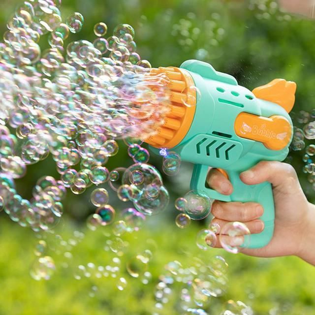 Machine À Bulles 76 Trous Pour Tout-Petits,Machine À Bulles Gatling Jouet Pour Activités De