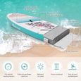 COSTWAY Stand Up Paddle Board Gonflable 335x76x15CM Pagaie Réglable Accessoires Complets Sac Portable Aileron Central Plage-2