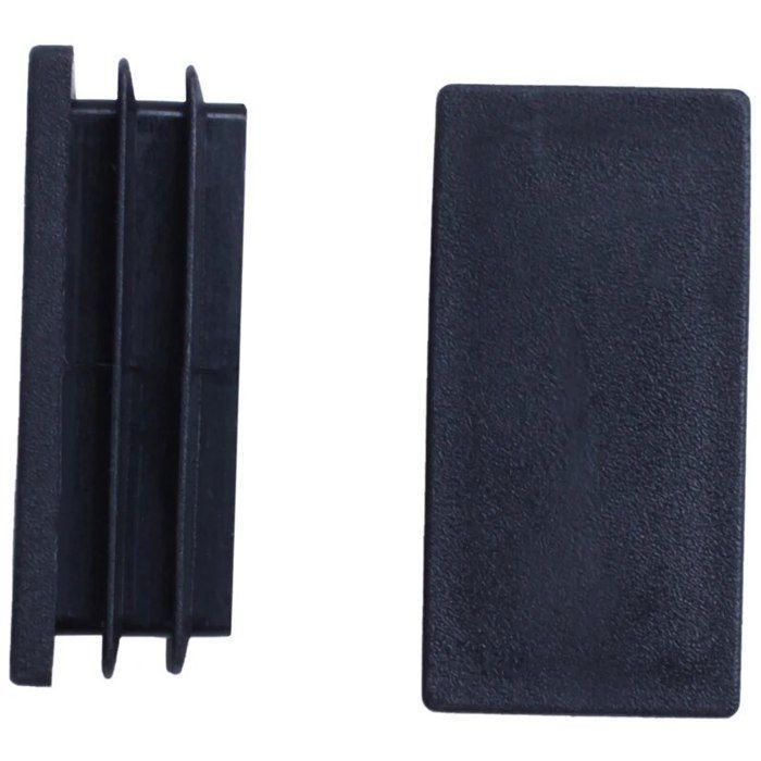 Bouchons Rectangulaires Tubes 50 X 70 Mm - Lot De 5, Plastique Polyéthylène Noir - Pour Protection, Finition