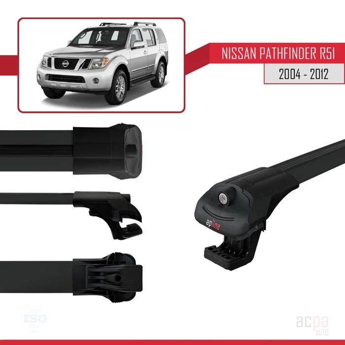 Barres De Toit Apline ACE-4 Compatibles Nissan Note 2 (E12) 2013-2019 - Gris Aluminium 2 Barres Porte-Bagages