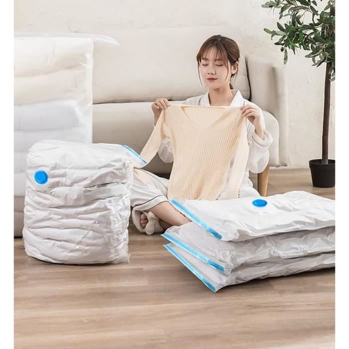 Sac Sous Vide Vetement Aspirateur 9Pcs Sac Rangement Sous Vide Aspirateur Avec Pompe A Main Sacs De Rangement Sous Vide Pou H428 Cdiscount Maison