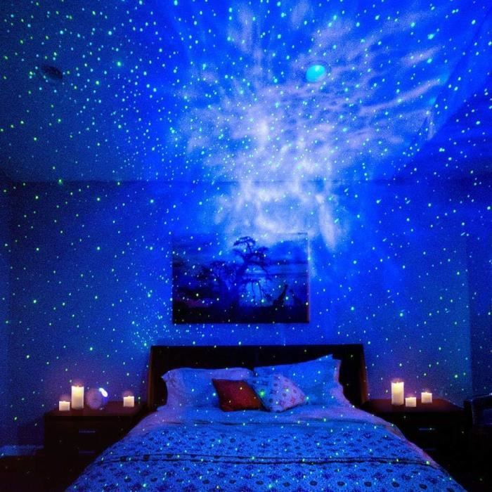 Sky Lite - Led Projecteur Ciel Etoile, Lampe Galaxie, Lampe D'Ambiance  Veilleuse (Étoiles Vertes)[u363] - Cdiscount Puériculture & Eveil bébé