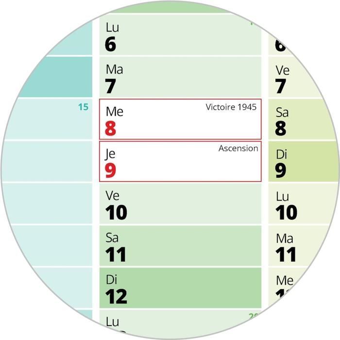 Modèle de calendrier 2024 pour agenda, organiseur ou planificateur